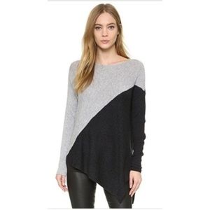 Alice and Olivia asymmetrical color block sweater size small